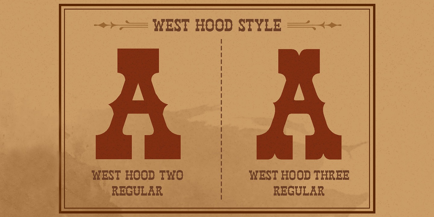 Пример шрифта West Hood #6